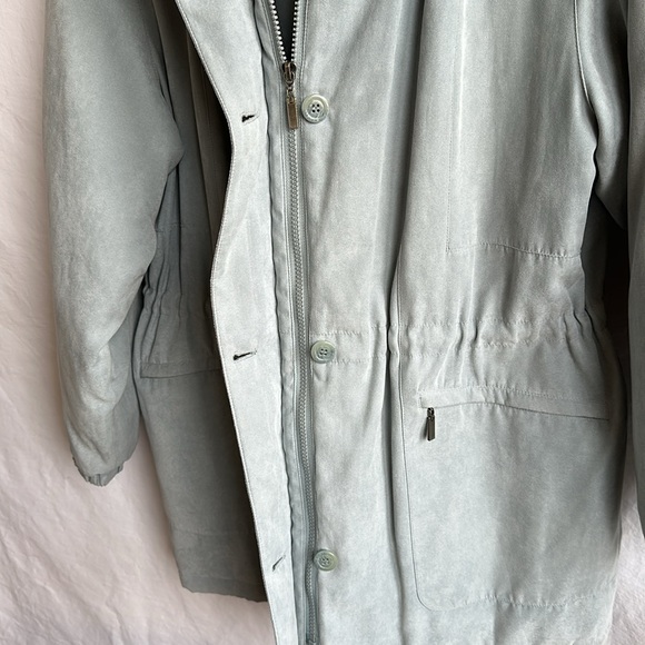 Gallery gorgeous vintage sea foam green winter coat, size M - Picture 10 of 15